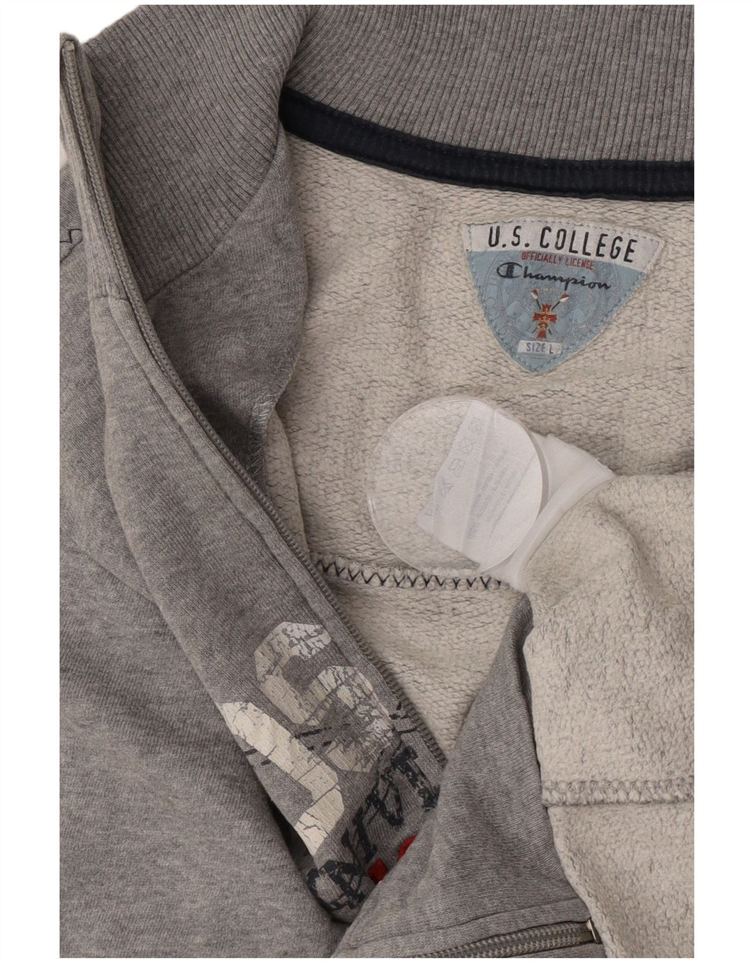 Champion Herren Boston Graphic Trainingsanzug-Oberteil, große graue Baumwolle