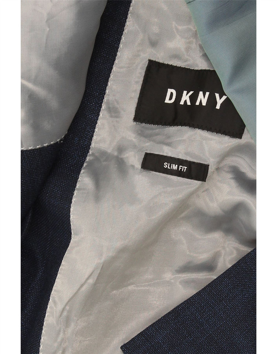 Dkny Herren-Blazer mit 2 Knöpfen, schmale Passform, EU 54, 2XL, marineblaue Wolle