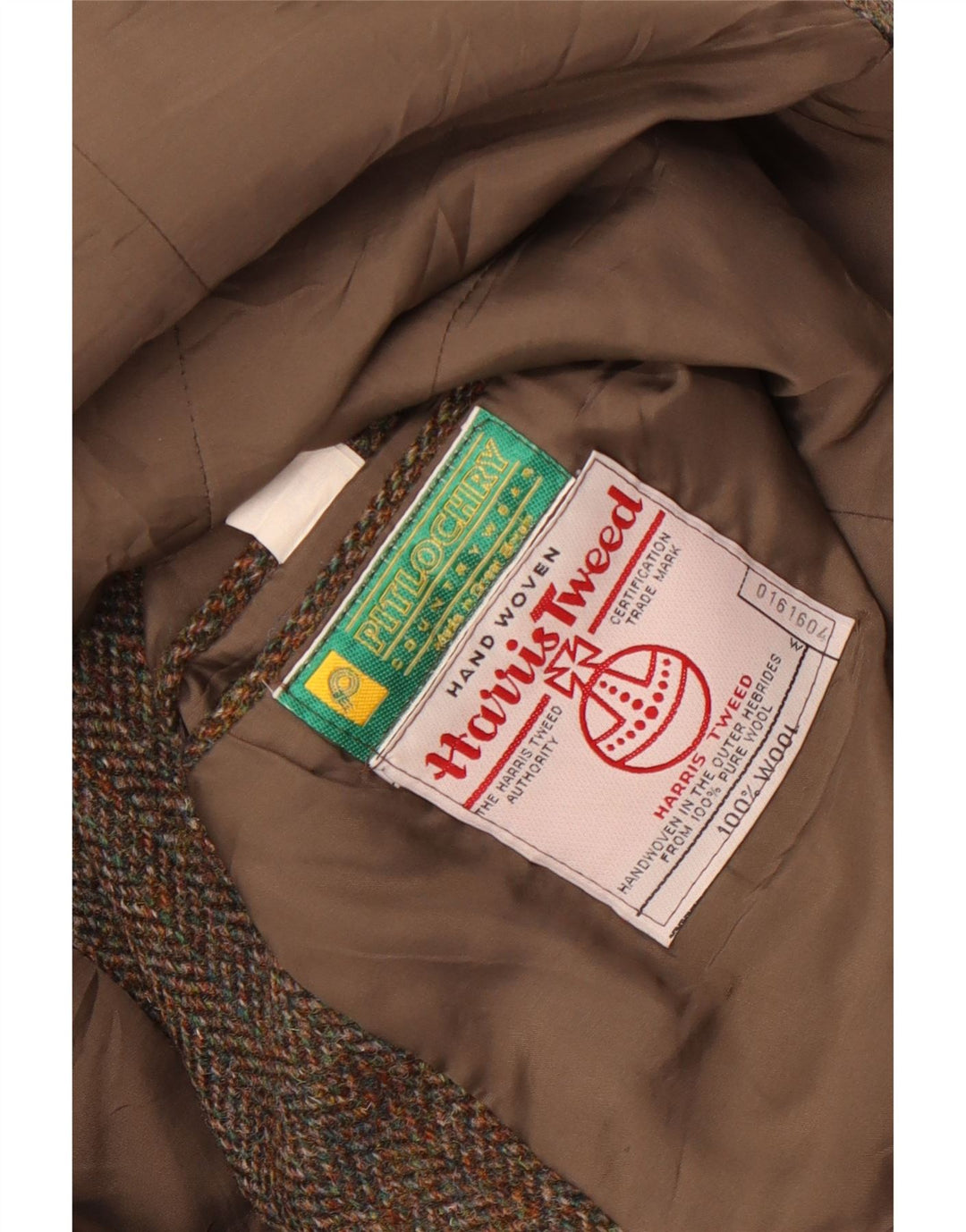 Pitlochry Herren Harris Tweed Blazer Jacke UK 38 Mittelbraun Fischgrätenmuster