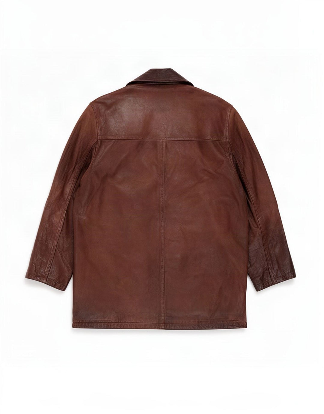 E.B. Company Herren Ledermantel UK 38 Mittelbraun