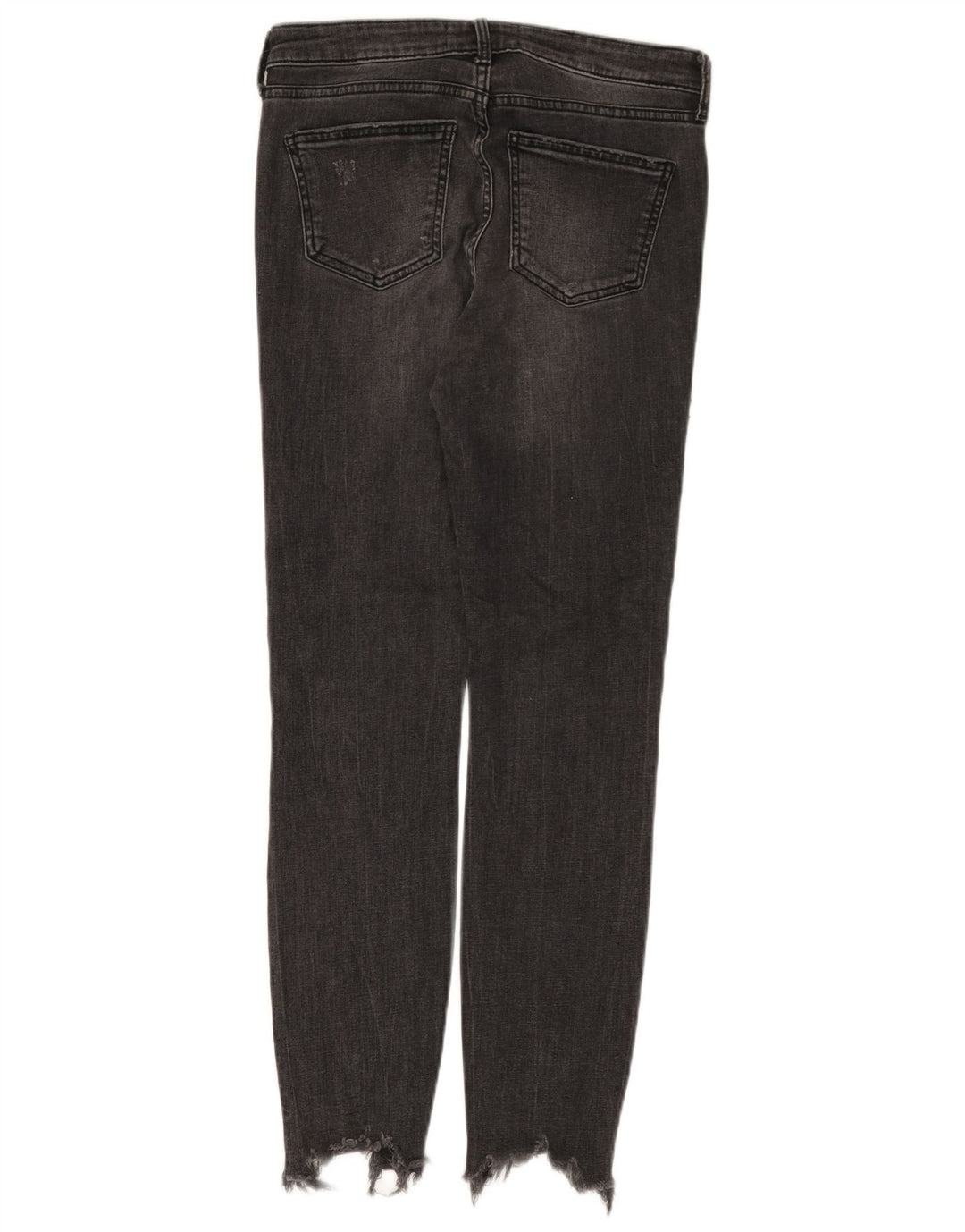 Zara Damen Distressed Skinny Jeans EU 40 Medium W30 L28 Schwarz