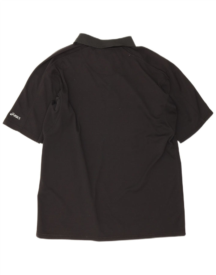 Asics Herren Poloshirt XL Schwarz Polyester
