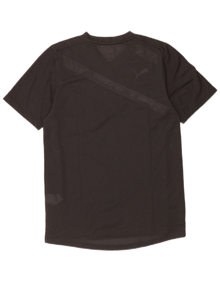 Puma Herren T-Shirt Top Small Schwarz gestreift Polyester