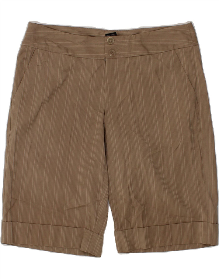 MOSSIMO Womens Chino Shorts US 8 Medium W30  Brown Striped Polyester Vintage Mossimo and Second-Hand Mossimo from Messina Hembry 