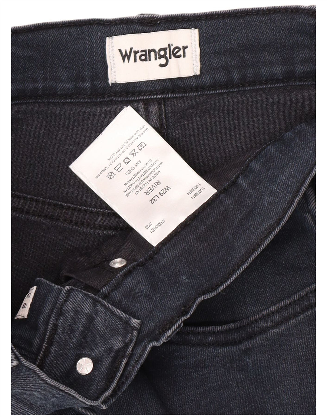WRANGLER Herren River Slim Jeans W29 L29 marineblaue Baumwolle