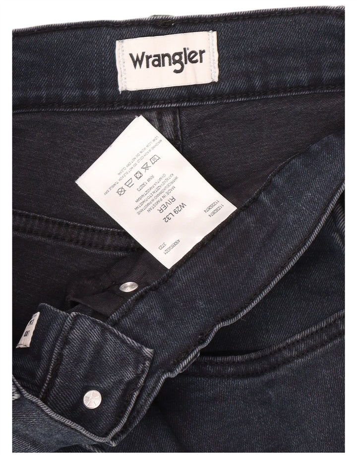WRANGLER Herren River Slim Jeans W29 L29 marineblaue Baumwolle