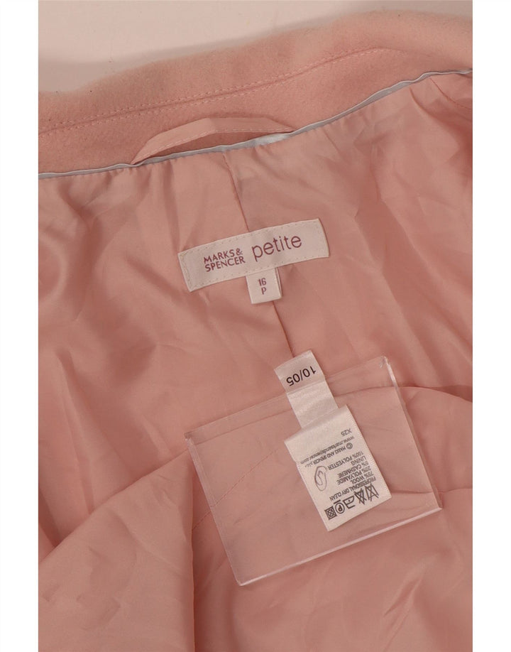 Marks & Spencer Damenmantel UK 16 Große rosa Wolle