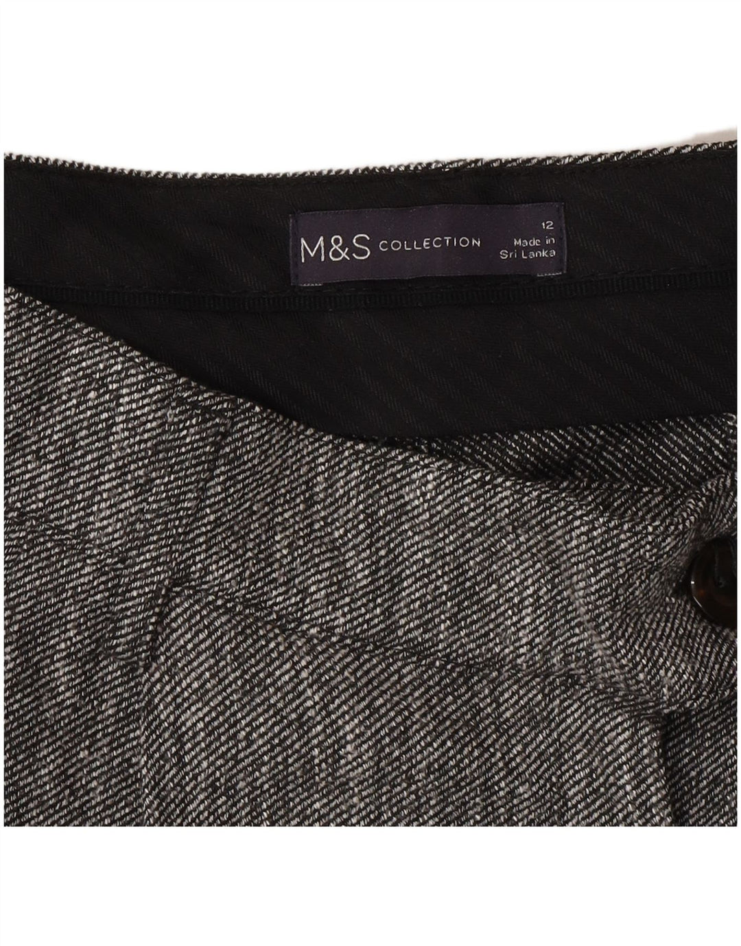 Marks & Spencer Damen gerade Anzughose UK 12 Medium W30 L27 Grau