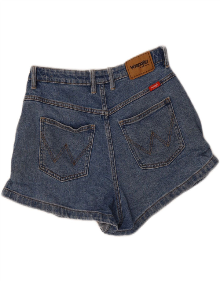 WRANGLER Womens High Waist Denim Shorts W30 Medium Blue Cotton Vintage Wrangler and Second-Hand Wrangler from Messina Hembry 