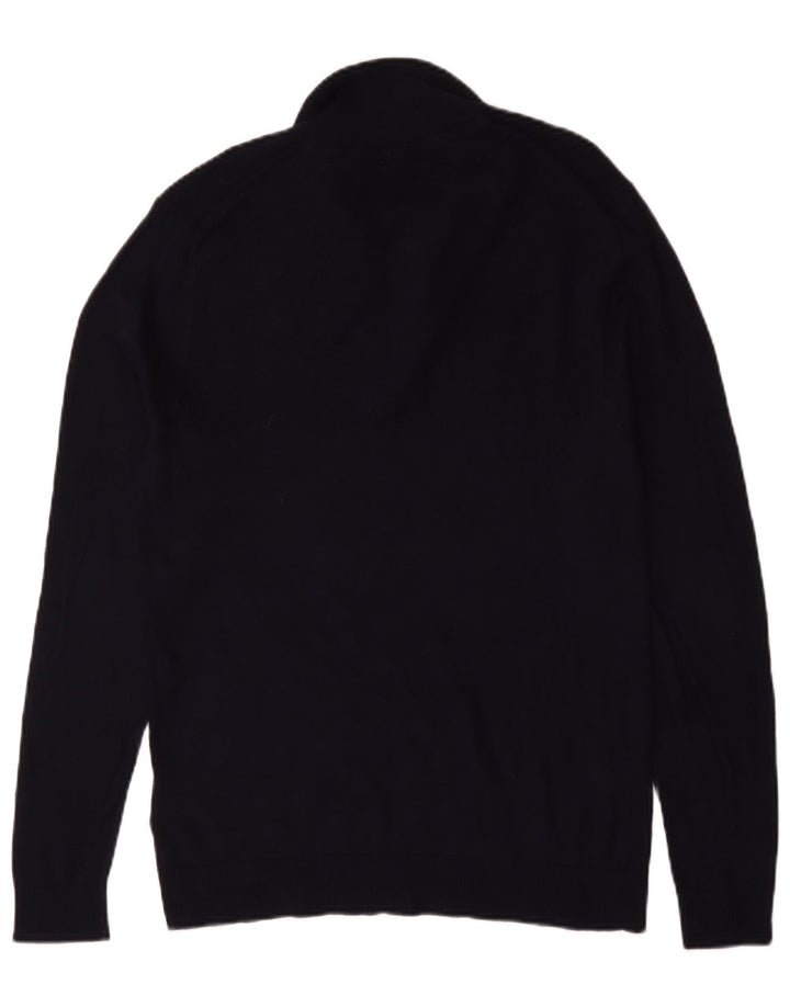 Jack & Jones Herren-Pullover mit Reißverschluss am Hals, Größe S, marineblaue Baumwolle