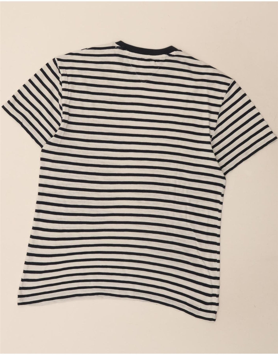 Tommy Hilfiger Herren T-Shirt Top Mittelweiß gestreift