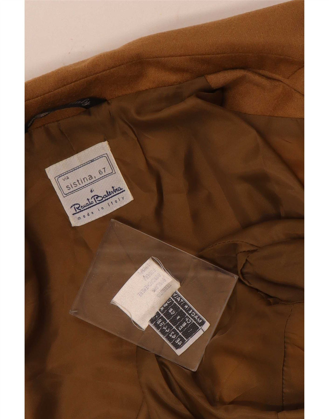 Renato Balestra Damen 3-Knopf-Blazerjacke IT 46 Große braune Wolle