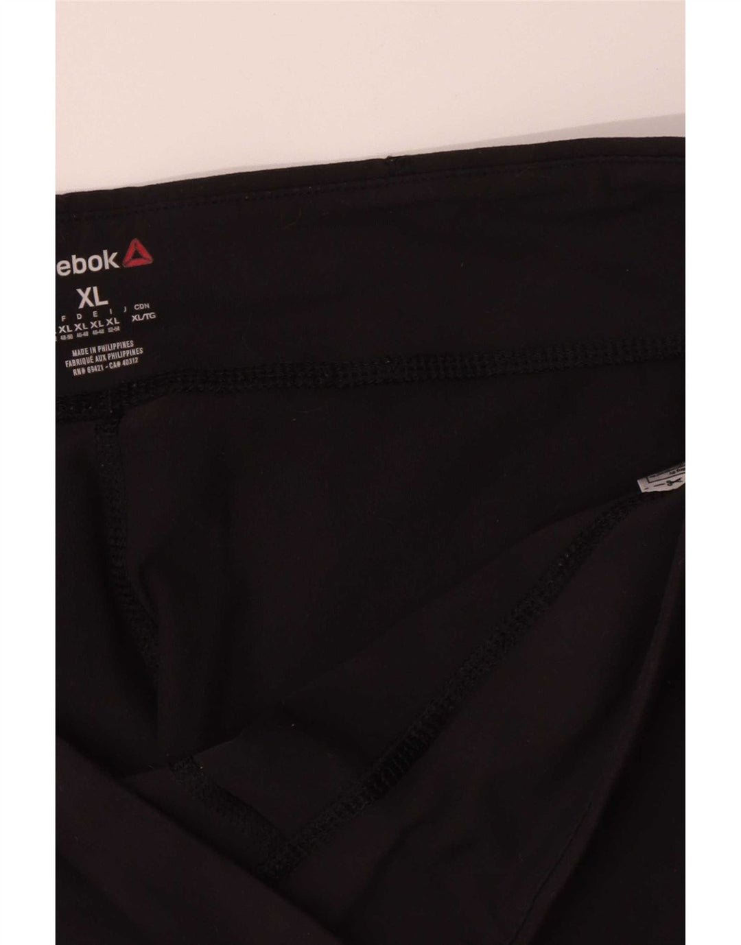 Reebok Damen Capri-Leggings UK 18 XL Schwarz Nylon