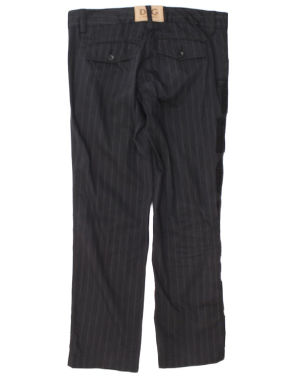 Dolce & Gabbana Damen Chinohose IT 46 Large W34 L31 Grau gestreift