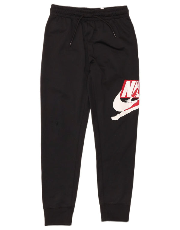 JORDAN Boys Graphic Tracksuit Trousers Joggers 8-9 Years Small Black