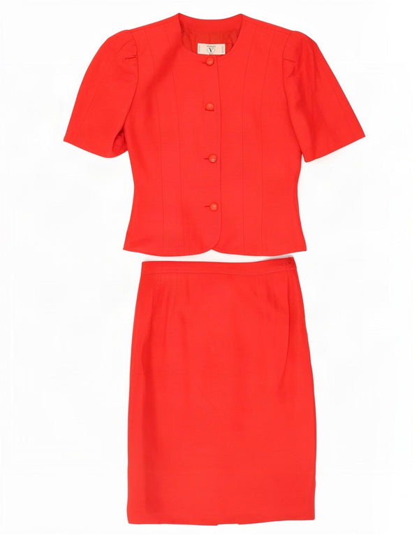 Valentino Damen Kurzarm-2-teiliges Rockset UK 10 Small W26 Rot