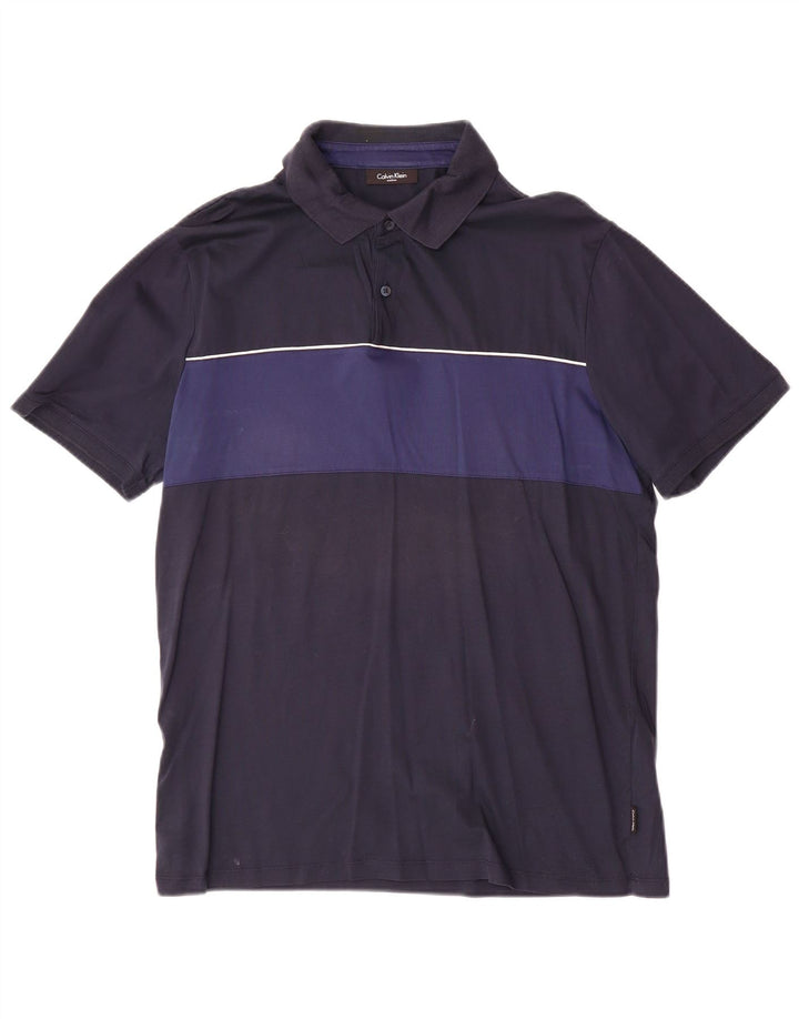 CALVIN KLEIN Herren-Poloshirt Medium Navy Blue Colourblock