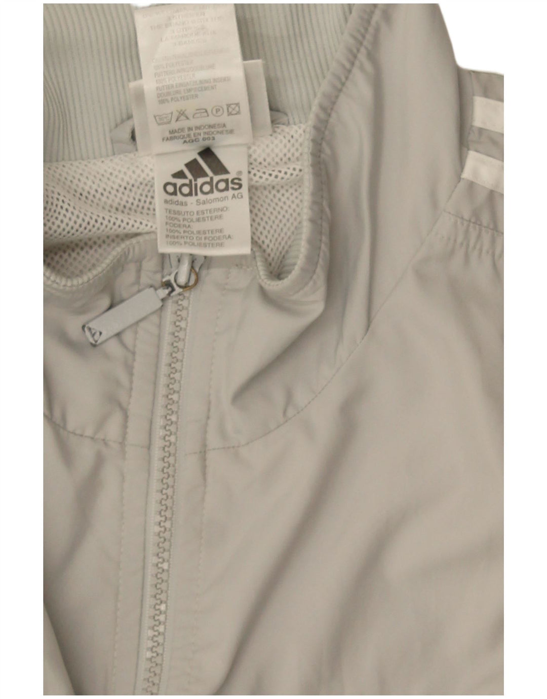 Adidas Herren Trainingsanzug Top Jacke UK 42/44 Large Grau Polyester
