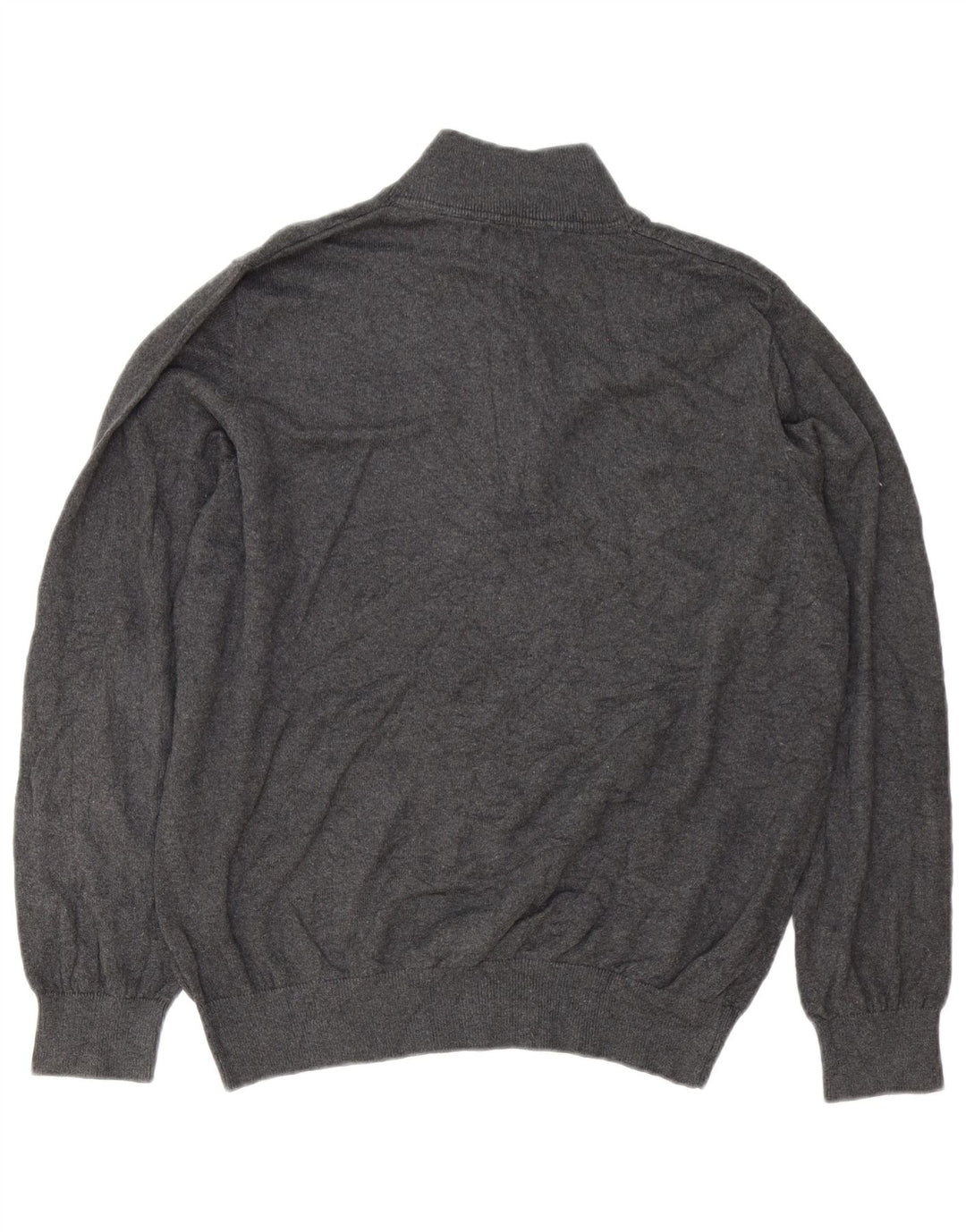 L.L.Bean Herren-Pullover mit normaler Passform und Reißverschluss am Hals, mittelgrau, klassisch