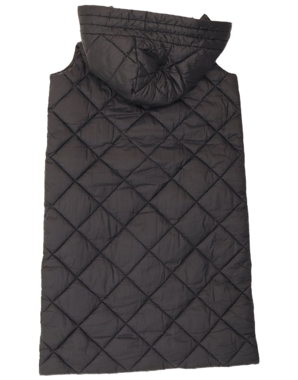 Barbour Damen Übergroße, gepolsterte Longline-Gilet mit Kapuze, UK 12, Mittelschwarz