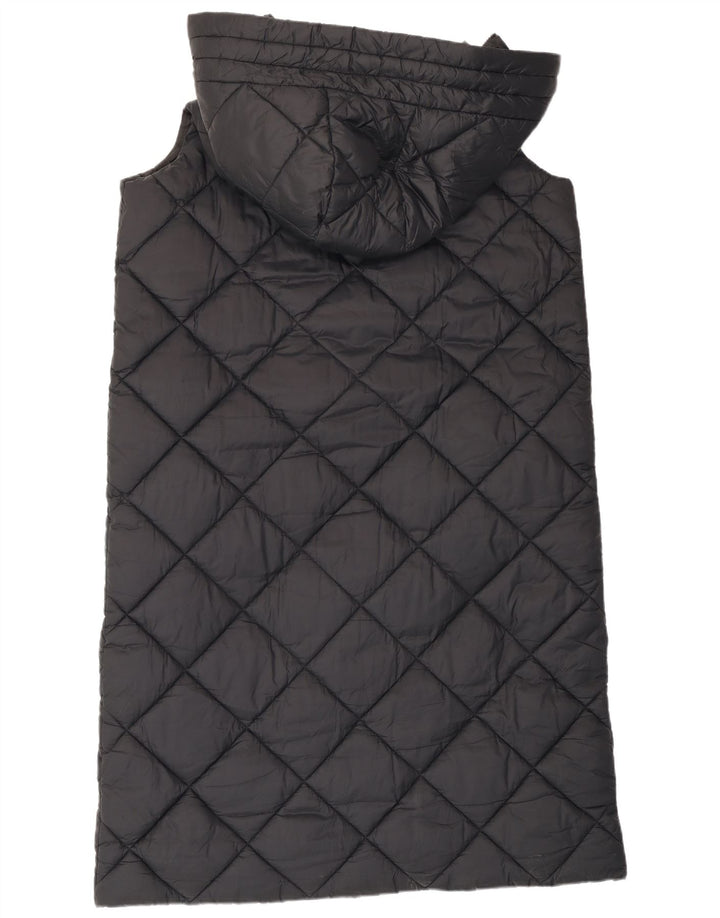 Barbour Damen Übergroße, gepolsterte Longline-Gilet mit Kapuze, UK 12, Mittelschwarz