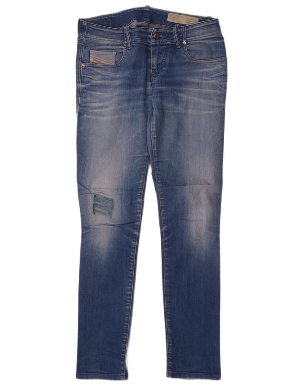 Diesel Damen Guppe Skinny Jeans W27 L30 Blaue Baumwolle