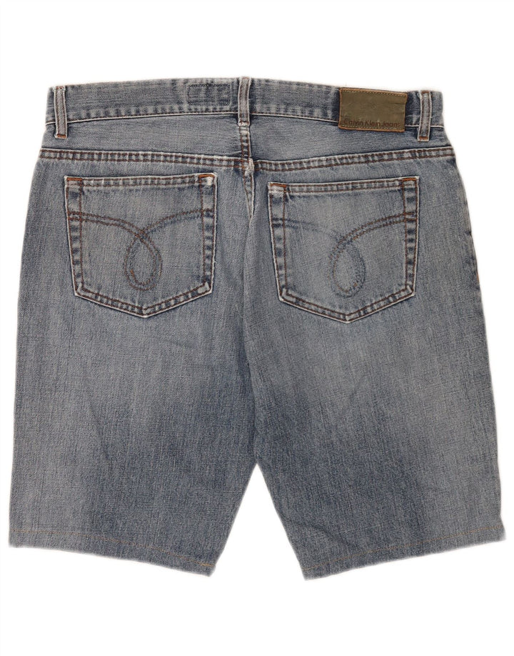 Calvin Klein Herren Denim Shorts W34 Große blaue Baumwolle