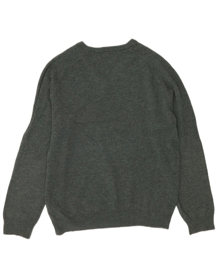 Marks & Spencer Damen-Pullover, übergroß, V-Ausschnitt, Größe 40, Grün