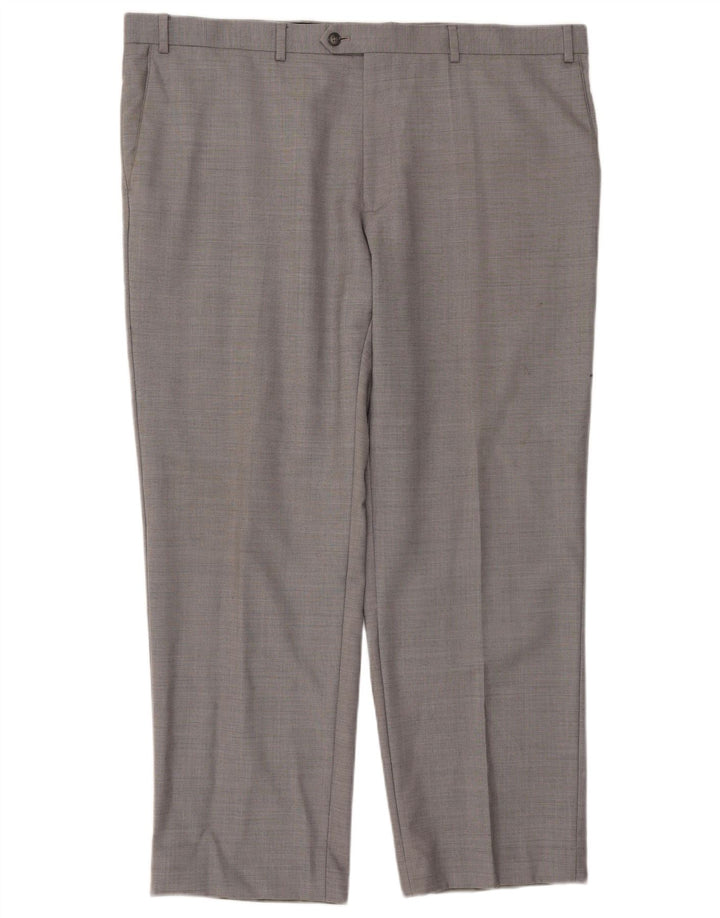 Marks & Spencer Herren-Anzughose, schmal zulaufend, W44, L31, graue Wolle