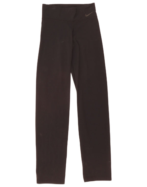 Nike Damen Dri Fit Leggings UK 8 Small Schwarz Nylon