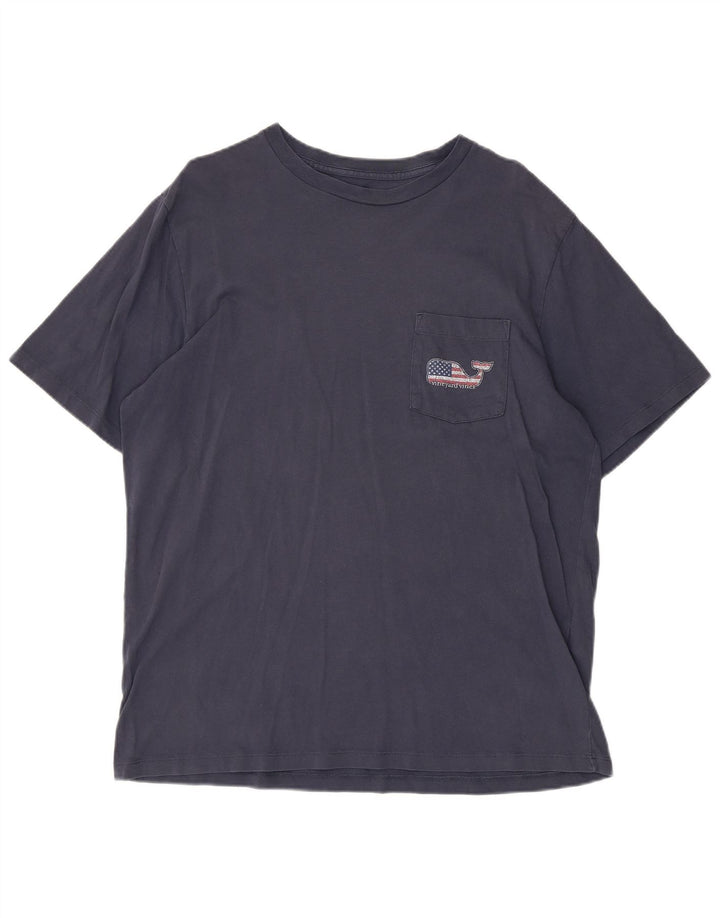 Vineyard Vines Herren-T-Shirt mit USA-Grafik, mittelgroß, marineblau, Baumwolle