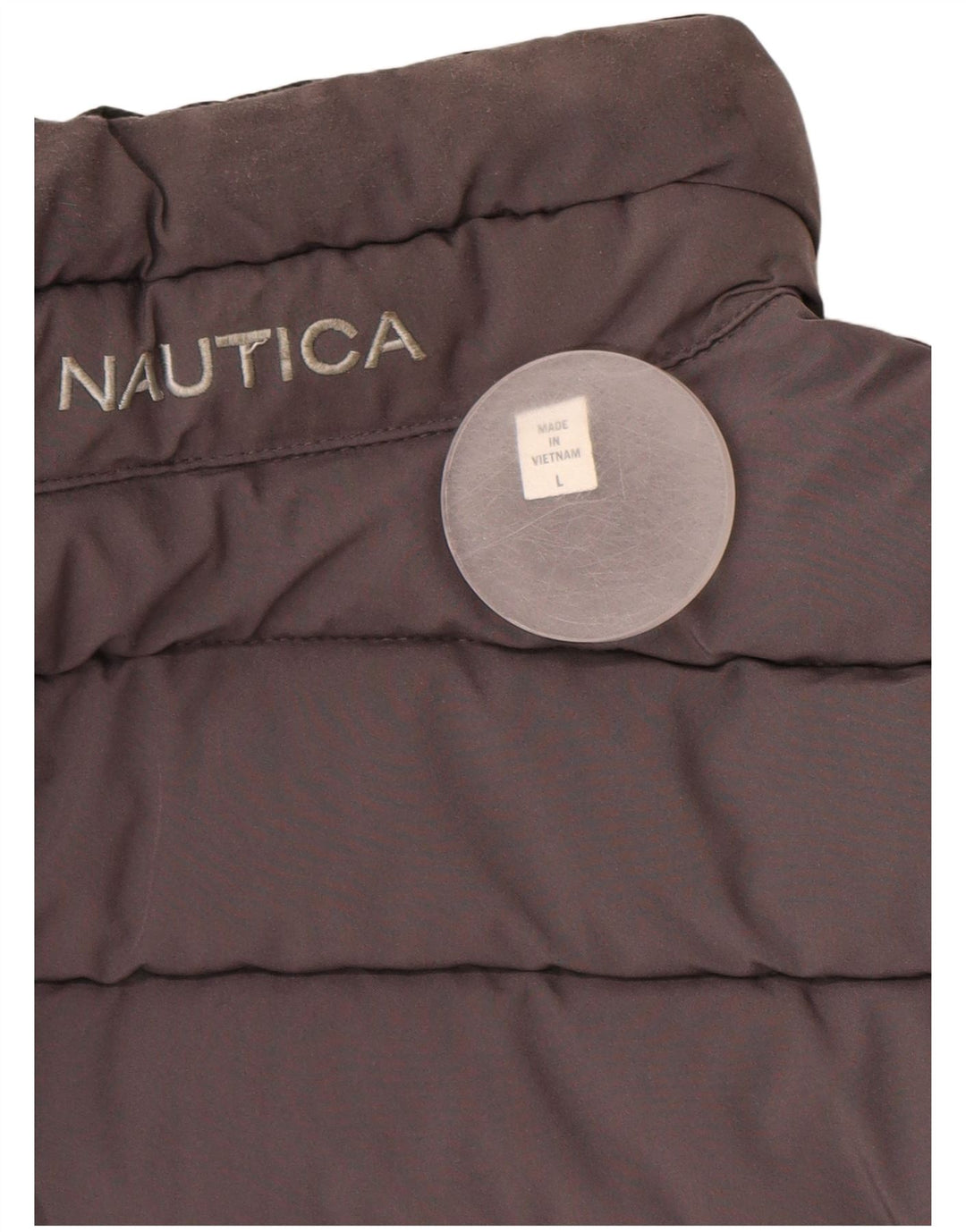 NAUTICA Herren Reversible Wattierte Jacke UK 40 Large Schwarz Polyester