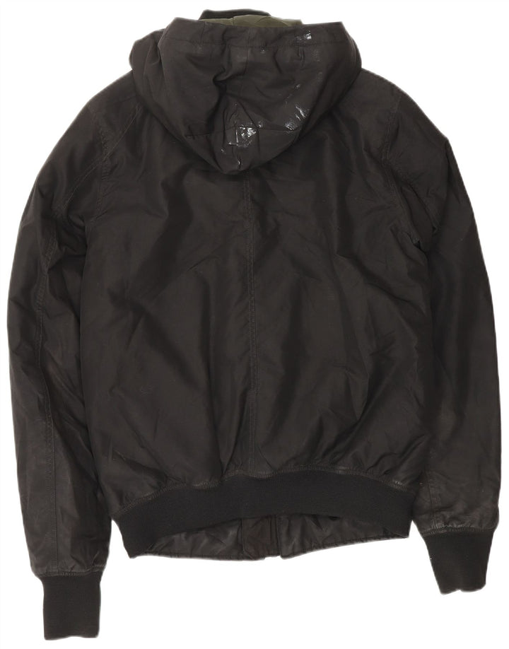 G-Star Herren-Windbreakerjacke mit Kapuze, UK 38, Mittelschwarz, Polyester