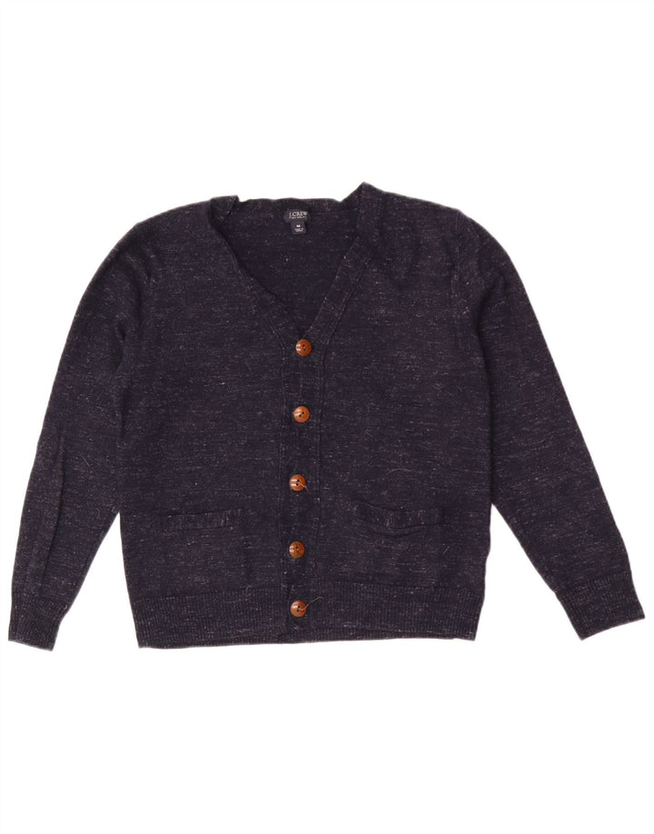 J. Crew Herren-Strickjacke mit schmaler Passform, mittelmarineblau gesprenkelte Wolle