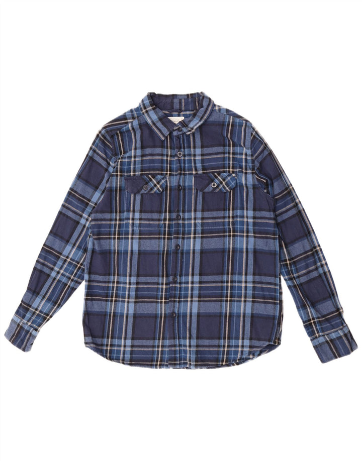 Mountain Warehouse Flanellhemd für Herren, groß, marineblau, kariert, Baumwolle