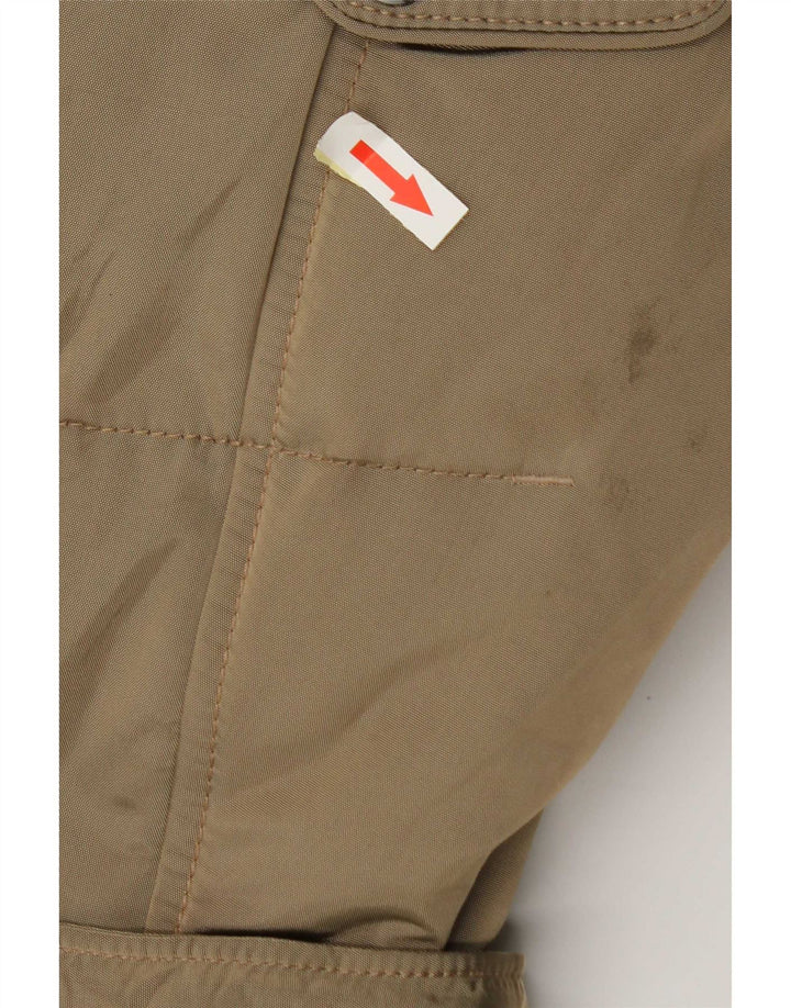 Wattierte Jacke mit Kapuze für Damen von Mabrun, IT 44, mittelbeigefarbenes Polyamid