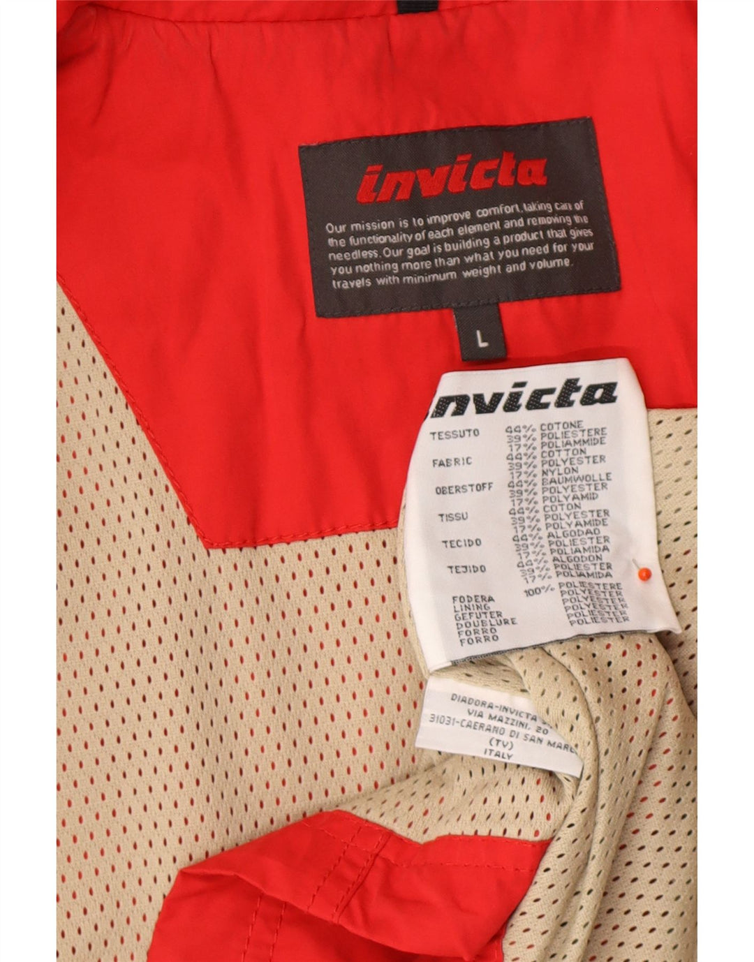 INVICTA Damen Weste UK 16 Große rote Baumwolle