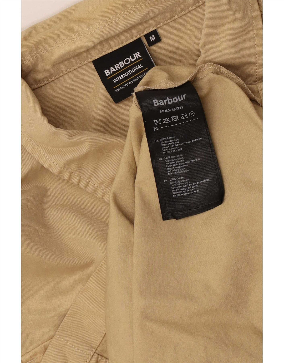 Barbour Herrenhemd mittelbeige Baumwolle