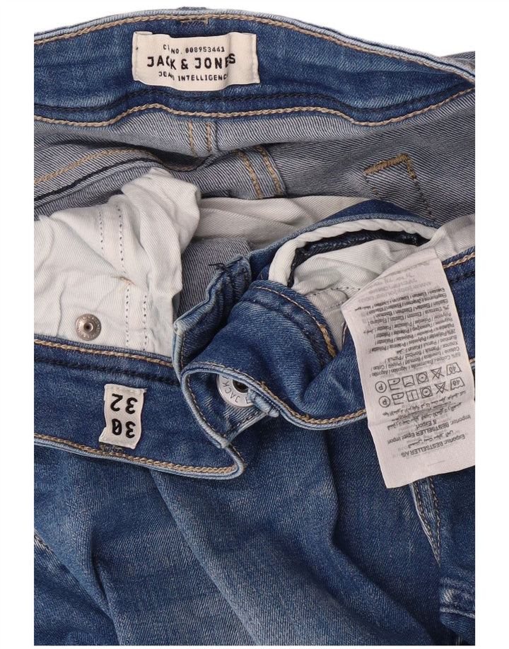 Jack & Jones Herren Tim Slim Jeans W30 L32 Blaue Baumwolle