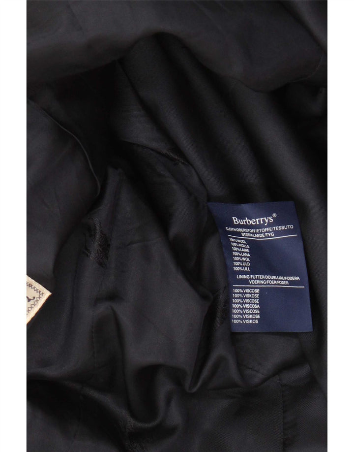 Burberrys Damen-Blazerjacke mit 1 Knopf, UK 12, mittelmarineblaue Wolle