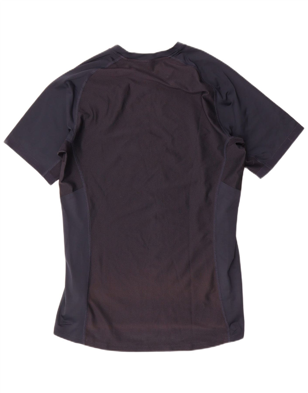 Nike Damen Dri Fit T-Shirt Top UK 14 Medium Marineblau Farbblock