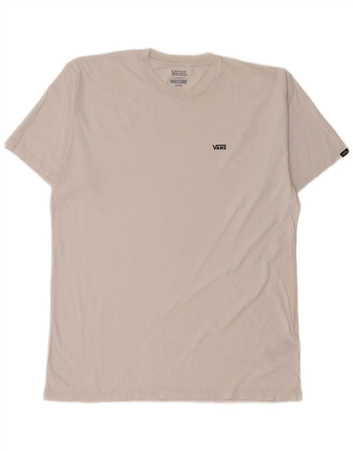 VANS Herren-T-Shirt mit klassischer Passform, groß, aus weißer Baumwolle