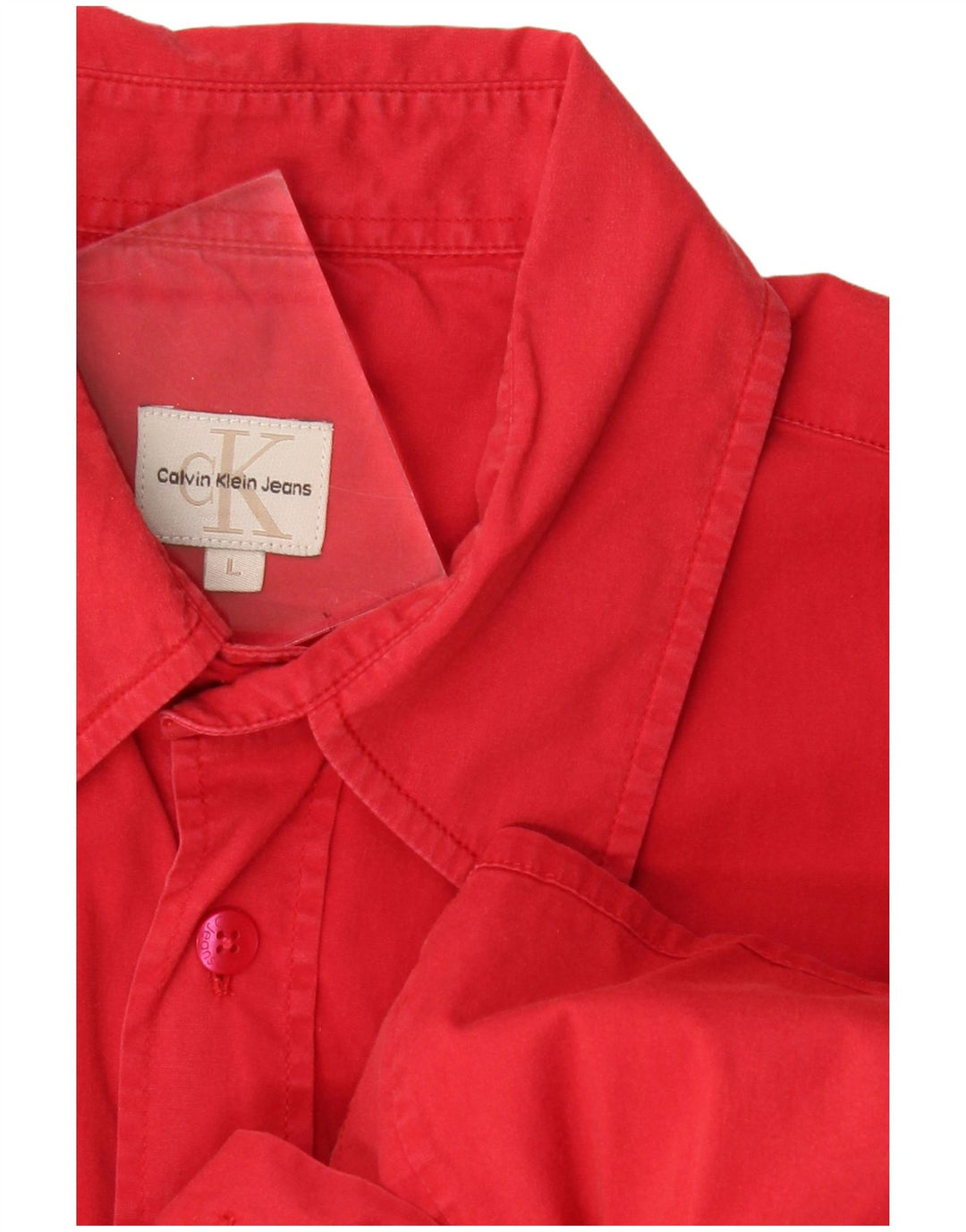 CALVIN KLEIN JEANS Herren Kurzarmhemd Large Rot