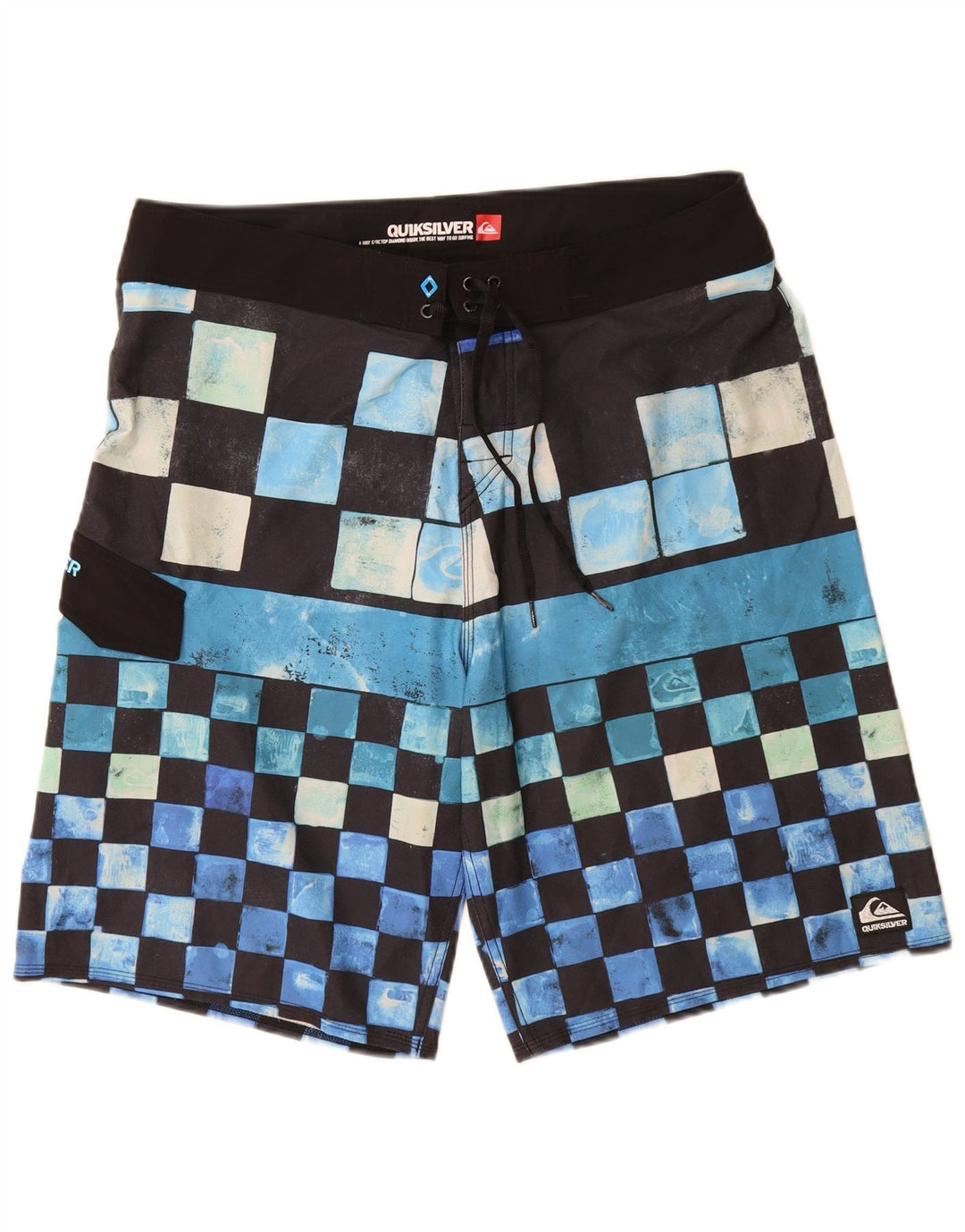 Quiksilver Herren-Badeshorts, groß, blau, geometrisch, Polyester