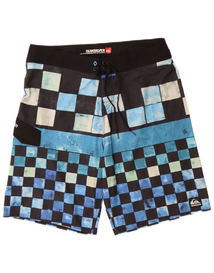 Quiksilver Herren-Badeshorts, groß, blau, geometrisch, Polyester