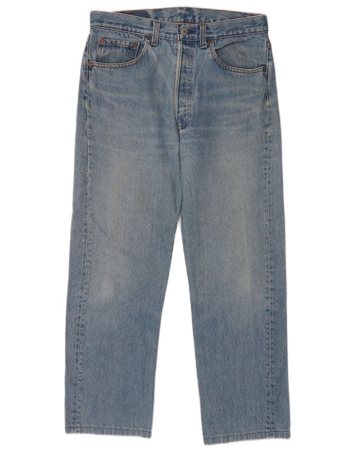 Levi's Herren 501 Straight Jeans W32 L27 Blaue Baumwolle