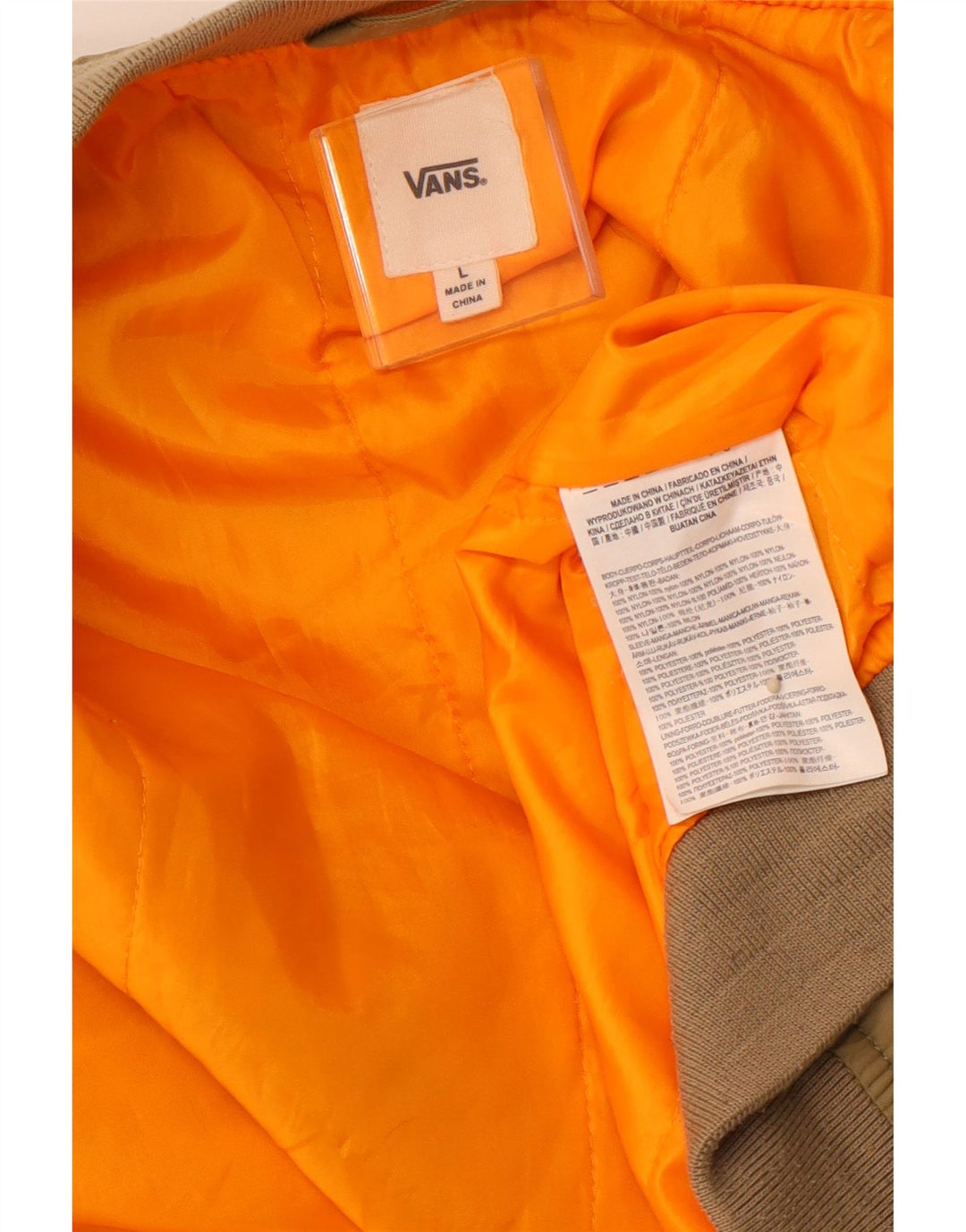 VANS Bomberjacke für Jungen, 12–13 Jahre, groß, Khaki, Nylon