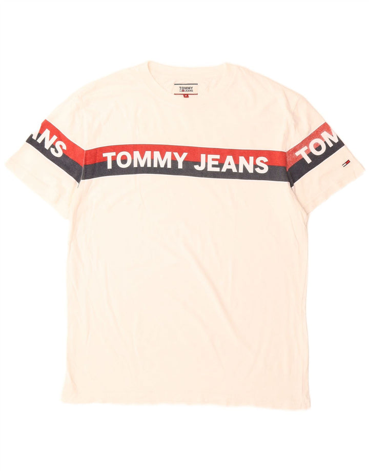 Tommy Hilfiger Herren T-Shirt mit Grafik, Mittelweiß