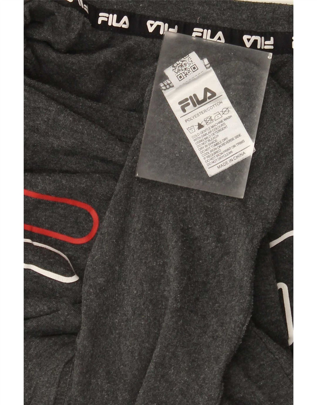 Fila Herren Grafik-T-Shirt-Oberteil, großes graues Polyester
