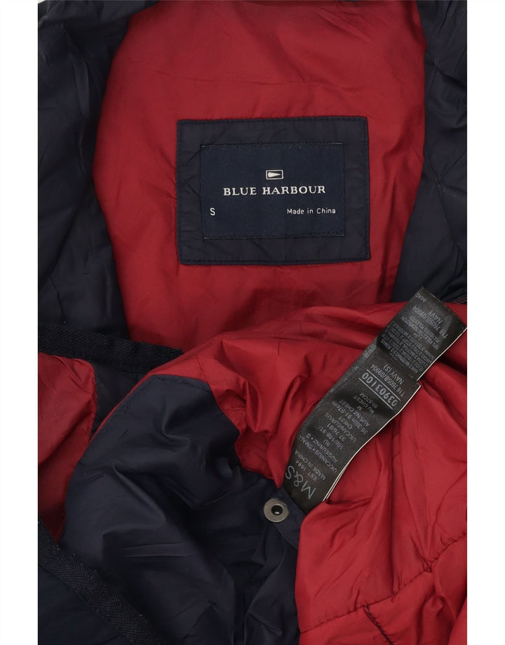 Marks & Spencer Herren Blue Harbour Wattierte Jacke UK 36 Small Marineblau